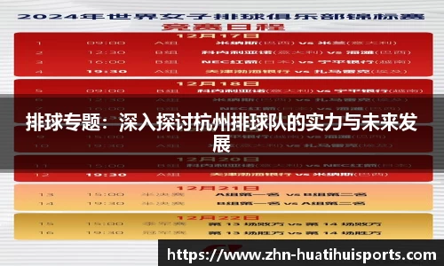 排球专题:深入探讨杭州排球队的实力与未来发展